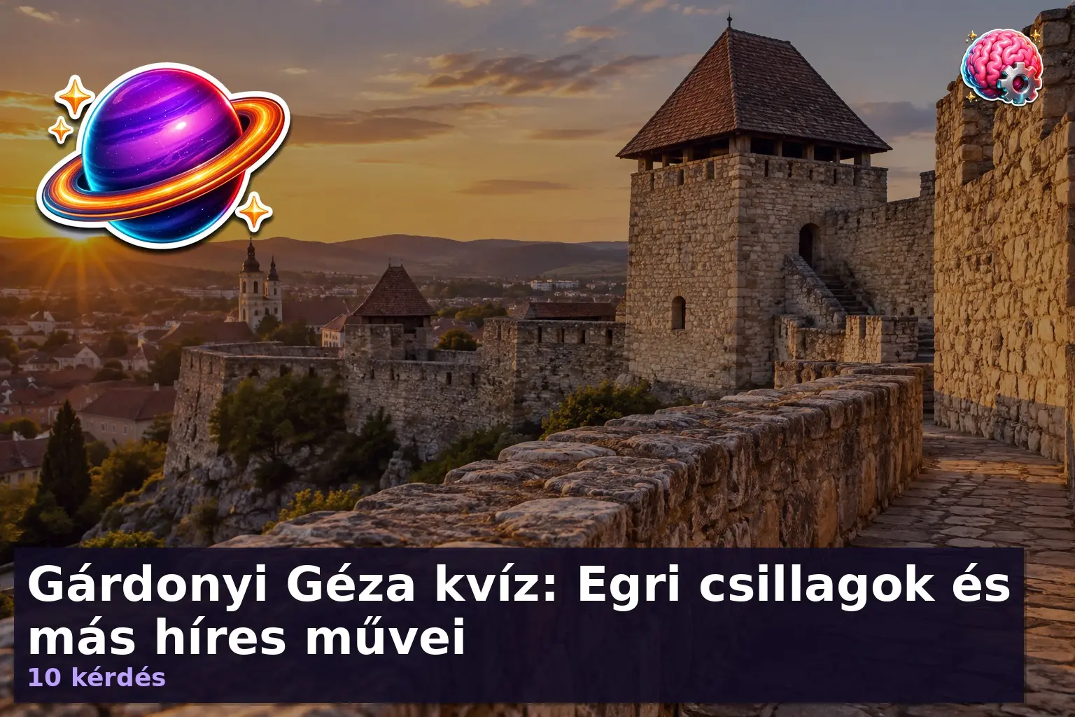 Egri vár kőfala a Gárdonyi Géza kvízhez
