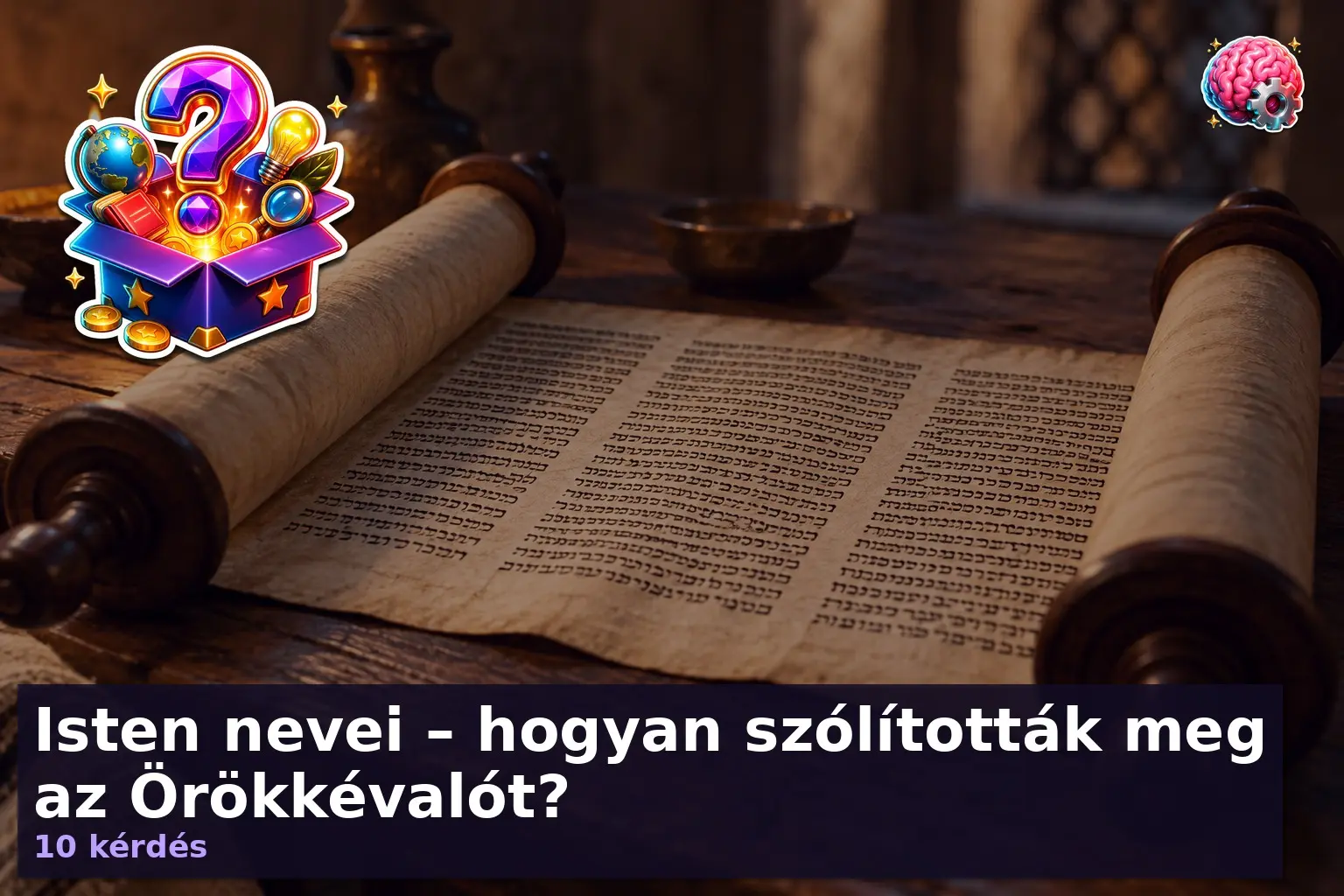 Isten nevei – hogyan szólították meg az Örökkévalót? 4 Isten nevei kvíz illusztráció régi szöveggel és gyertyafénnyel
