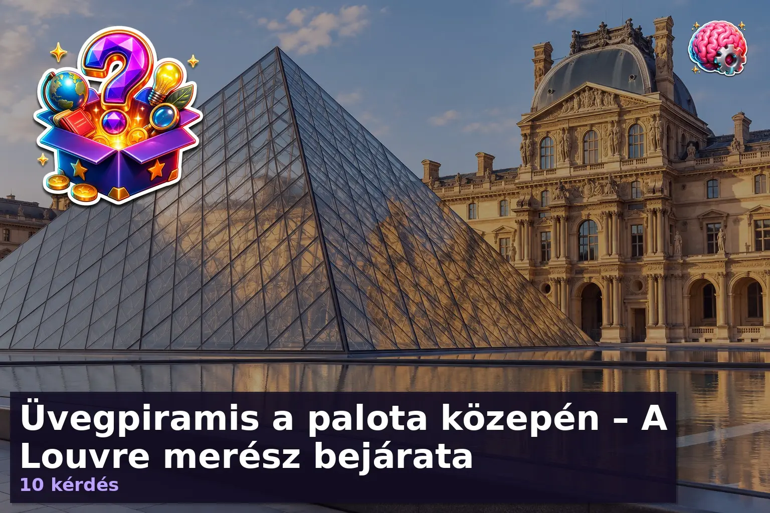 Louvre üvegpiramis a palota udvarában