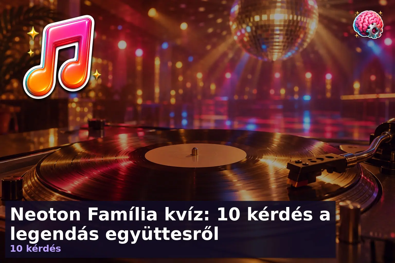 Neoton Família kvíz háttérkép retro diszkófényekkel